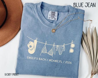 Comfort Colors® Beach Bachelorette Party Shirts - The Bach Club Tshirt - Personalized Luxury Bach Tee - Beach Wedding - Bridal Party Gifts