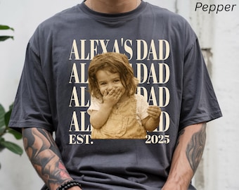 Custom Dad Vintage Photo Shirt: Personalized Fathers Day Shirt With Kids Photo, Funny Dad Shirt, Best Dad Ever Shirt, New Dad Gift