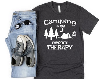 Camping is My Therapy Shirt, Camping Tshirt, Funny Camping Shirt, Camping Lover Shirt, Summer Camp Shirt, Adventure Shirt
