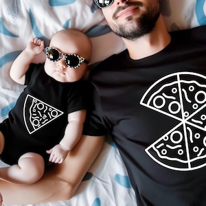Dad And Baby Matching Pizza Shirt, Dad Of Two Babies Pizza Shirts, Father's Day Gift, Father Daughter Son Matching, Family Matching Shirt