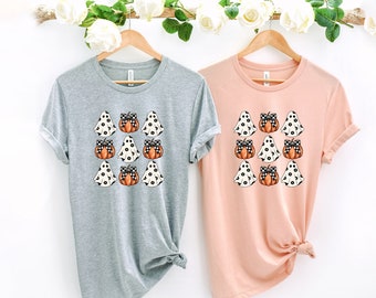 Retro Halloween Shirt, Coquette Halloween Shirt, Hallowen Pumpkin Shirt, Pink Pumpkin Shirt, Pumpkin Coquette Bow Shirt,Coquette Ghost Shirt