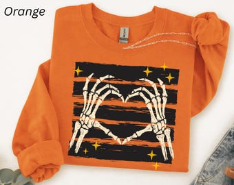 Skeleton Halloween Sweatshirt, Skeleton Sweatshirt, Skeleton Halloween Shirt, Fall Sweatshirt for Women, Spooky Season Hoodie, Fall Season
