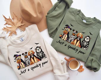Just a Spooky Paw Shirt, Halloween Dog Shirt, Halloween Characters Shirt, Funny Scary Dogs Shirt, Dog Lover Shirt , Spooky Season Shirt