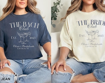 Aangepast shirt vrijgezellenfeest, luxe Bach, gepersonaliseerde locatie vrijgezellenfeest, cadeau bruidsfeest, Bachreis, gepersonaliseerd trouwshirt