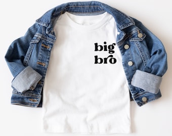 Big Brother Shirt, Big Bro shirt, Big Bro To Be, Retro Toddler Shirt, Big Brother Announcement Shirt, Big Brother Gift, Trendy Toddler Shirt
