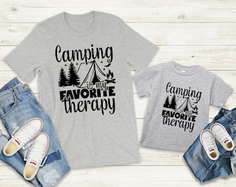Camping is my therapy Shirt , Road Trip , Nature Love Shirt ,Adventure Shirt , Outdoor Shirt , Explore Shirt ,Nature Shirt , Gift Shirts.