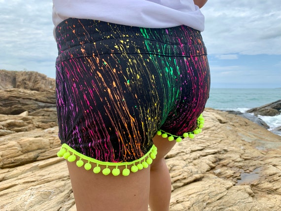 neon yoga shorts