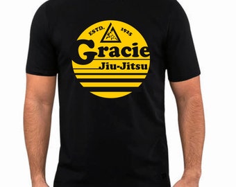 Gracie Fighter MMA T shirt Tee Pride Fighting BJJ Brazian Jiu Jitsu