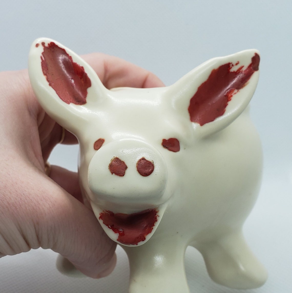 Vintage Morton Pottery Ceramic Pig Piggy Planter Animal Decor Etsy