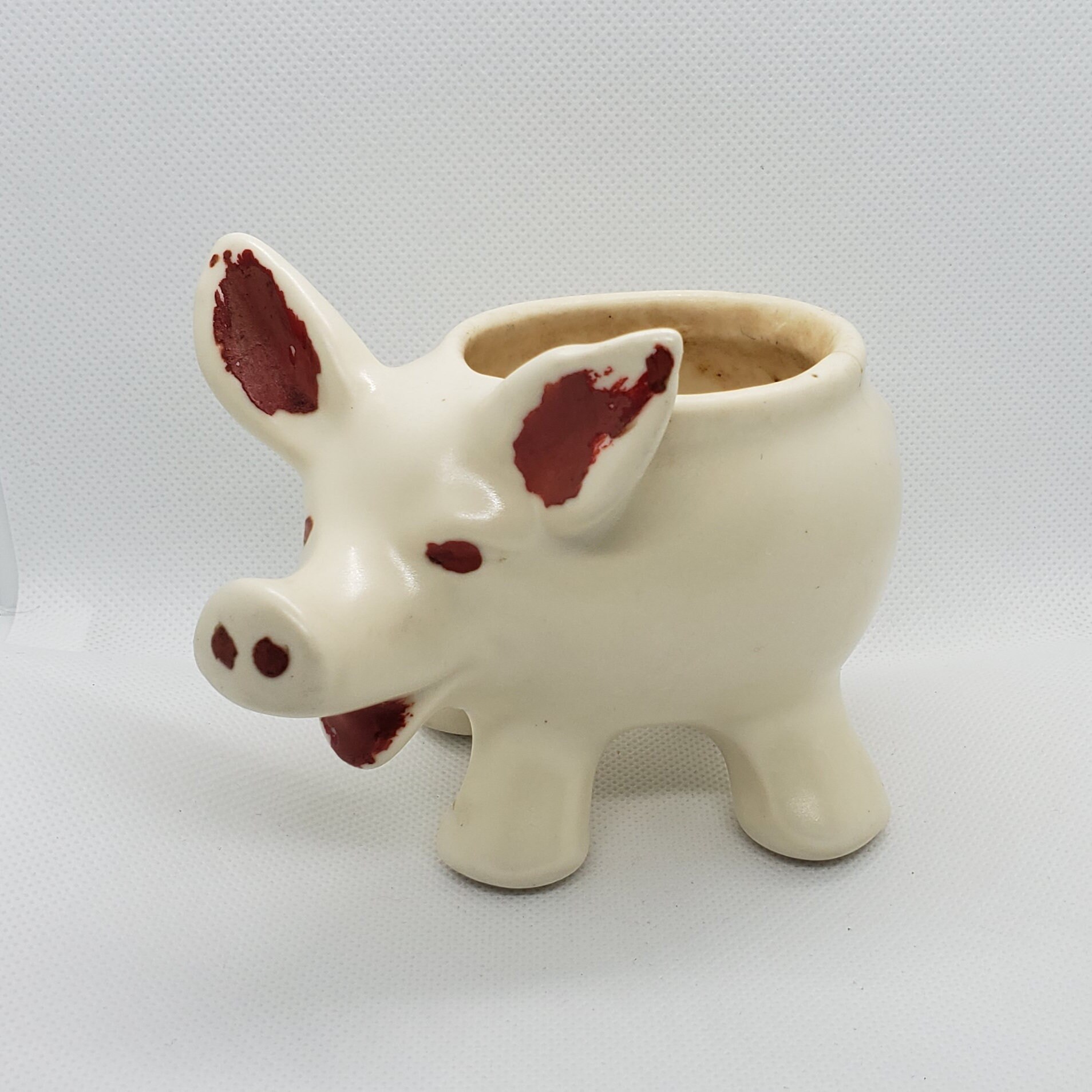 Vintage Morton Pottery Ceramic Pig Piggy Planter Animal Decor Etsy
