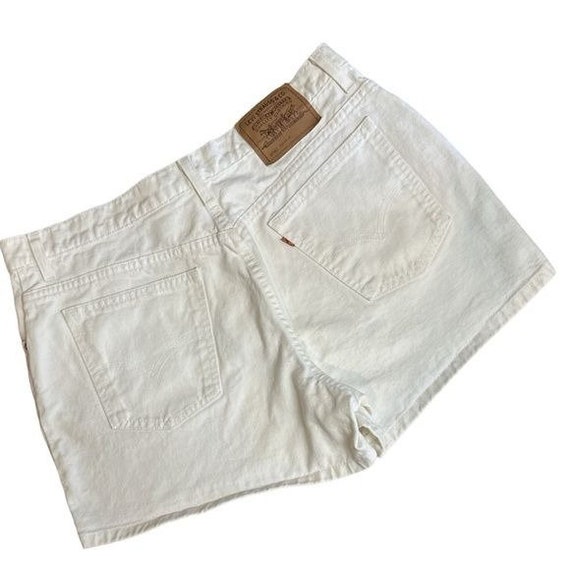 Vintage Levis 941 Jean Shorts Womens 16 White Deni