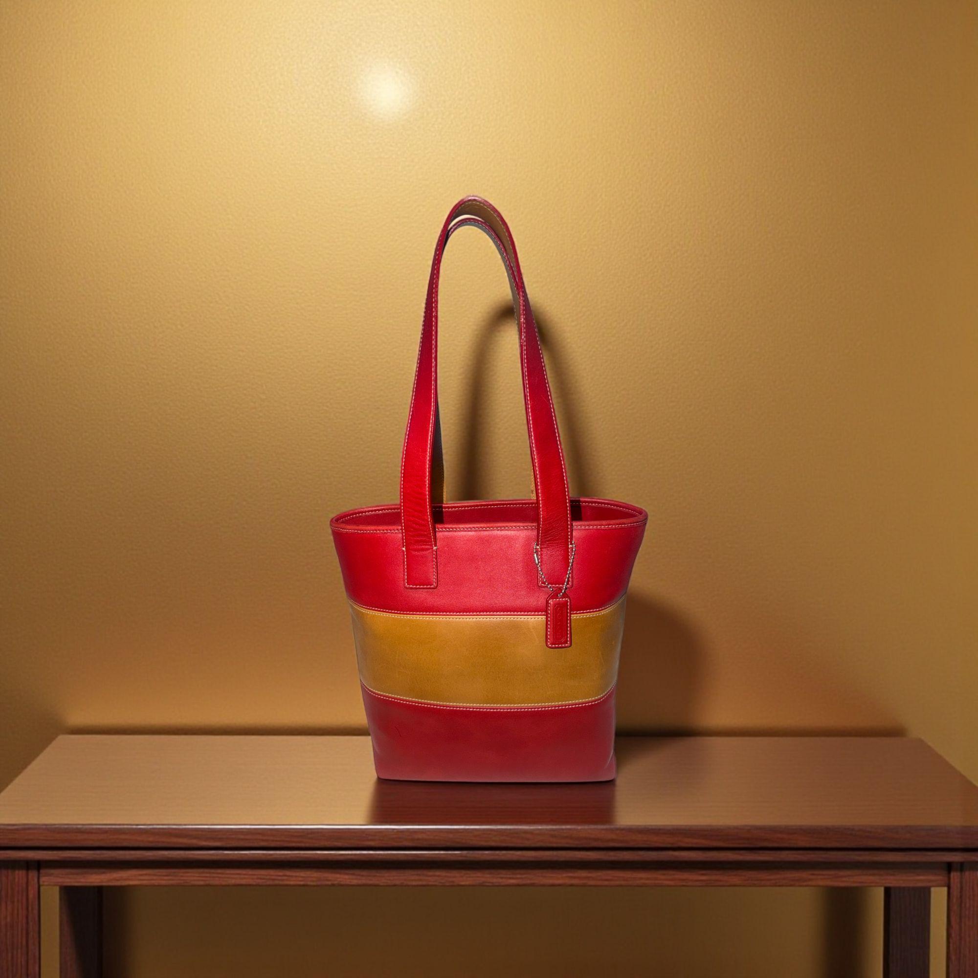 Red Vintage Coach Totes - Etsy