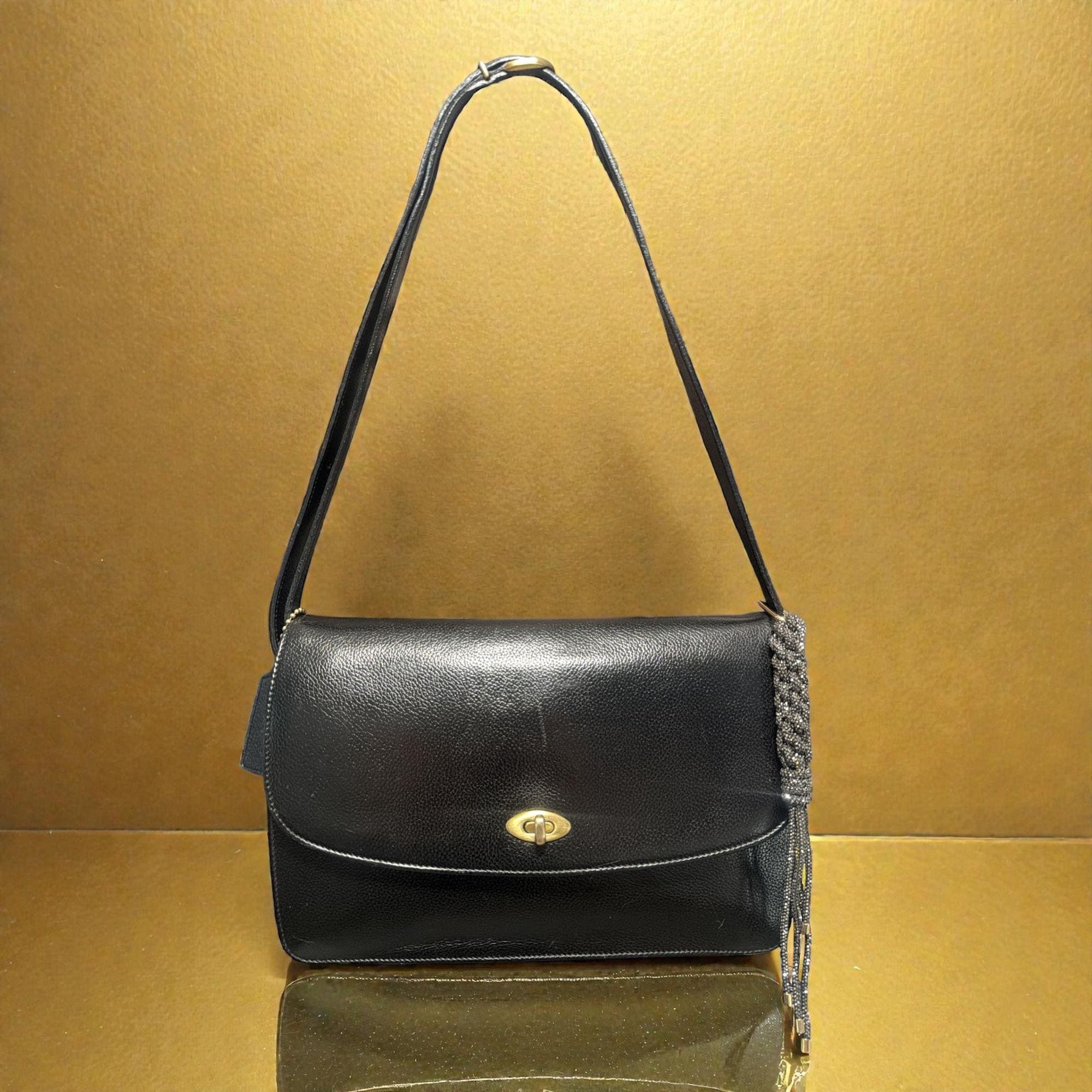 バッグ OLD COACH TURN LOCK LEATHER BUSINESS BAG Turn Lock Coach Purse Hand Bag Old Style Replacement Part Solid
