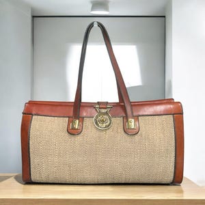 Bolso Etienne Aigner VTG, hecho a mano, de cuero rojo antiguo, estilo años 60, Múnich