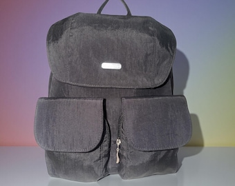 Baggallini Mission Backpack Black Water-Resistant Nylon Travel Bag Tablet Sleeve