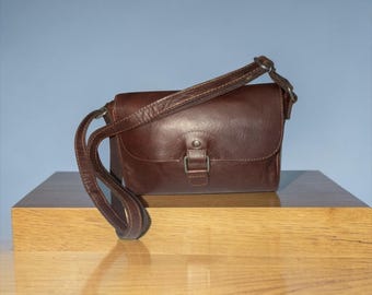 Jack Georges Voyager Emma Petite Crossbody 7217 Brown Stained Buffalo Leather