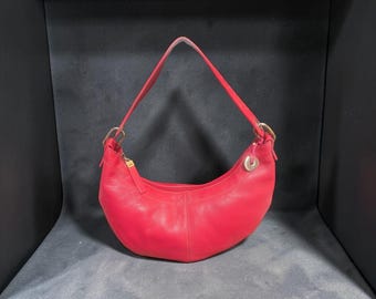 The Sak Small Hobo Pink Pebbled Leather Shoulder Bag Heart Strap Contrast Stitch