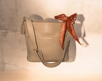 VTG Coach Sonoma Pocket Zip Crossbody 4924 Wheat Natural Grain Leather 90s USA