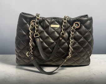 Kate Spade Gold Coast Maryanne Tote Black Quilted Leather 2-handle Shoulder Bag