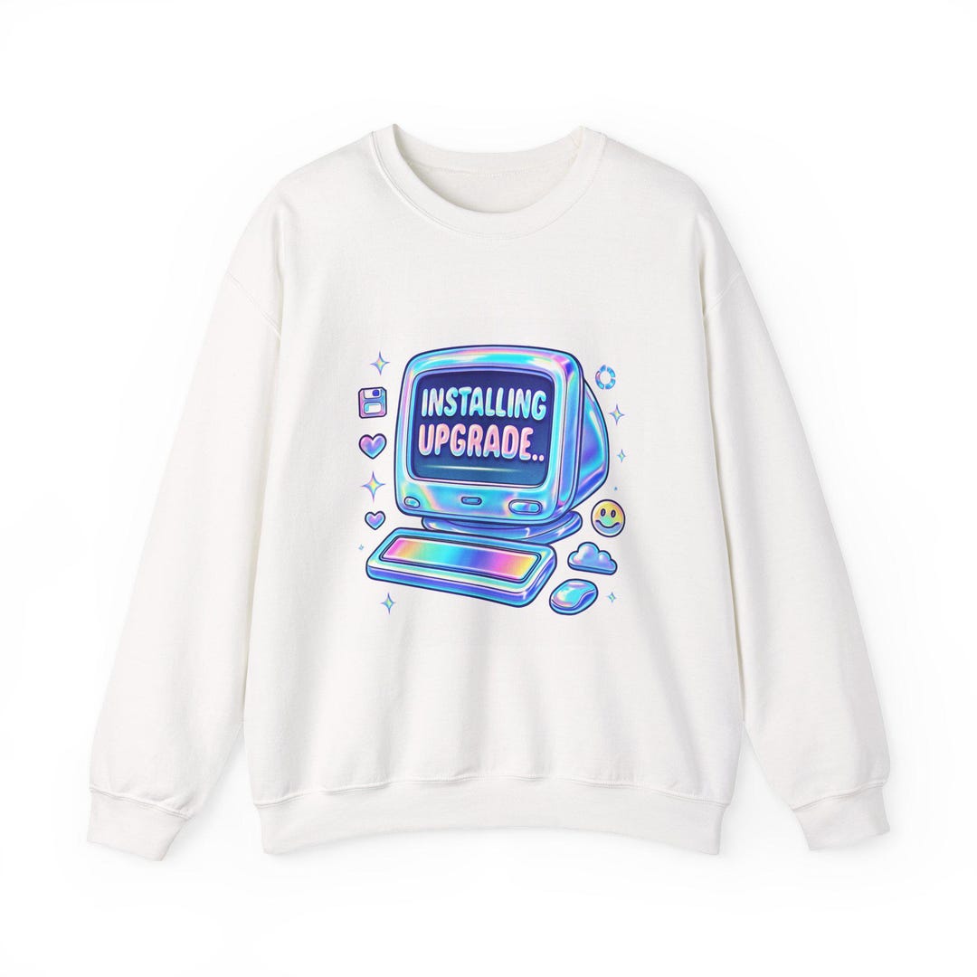 Installing Upgrade Retro Computer Sweatshirt | Vintage PC Graphic ...
