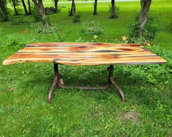 schoolhouse desks Unique coffee table with old schoolhouse desk base