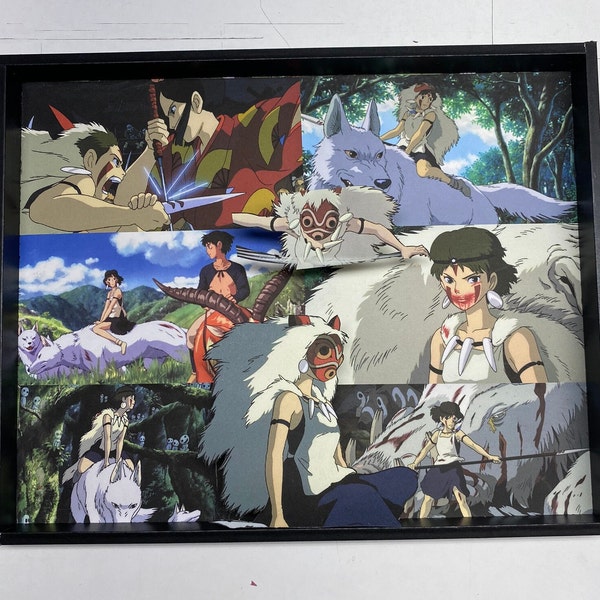 Princess Mononoke, 3D shadow box 8X8