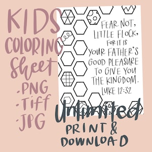 Luke 12:32 - Unlimited Print and Download Coloring Page