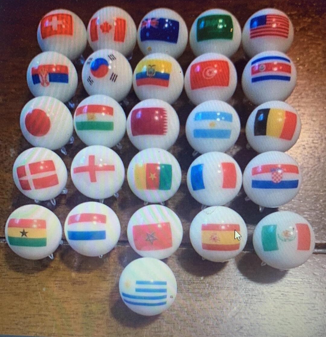 Flags Countries 5/8 Inch Size Marbles With Stands Etsy