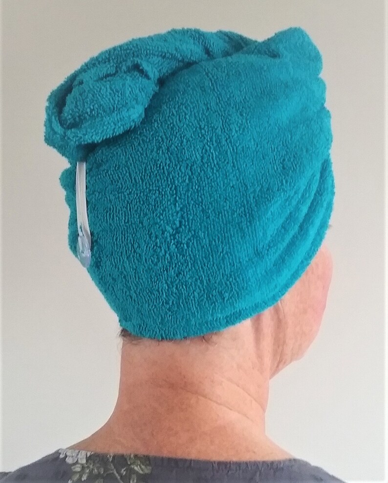 Hair Turban Towel in Turquoise 100 Cotton Absorbent Soft Wrap Etsy