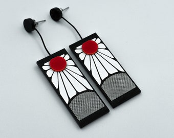 Earrings Hanafuda - Both sides Design