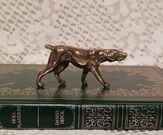 Antique Brass Pointer Dog Ornament figure. Etsy UK