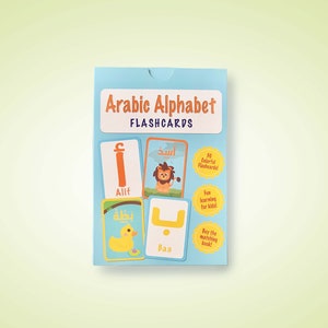 Cartes mémoire de l’alphabet arabe | Flashcards interactifs colorés, outils Montessori