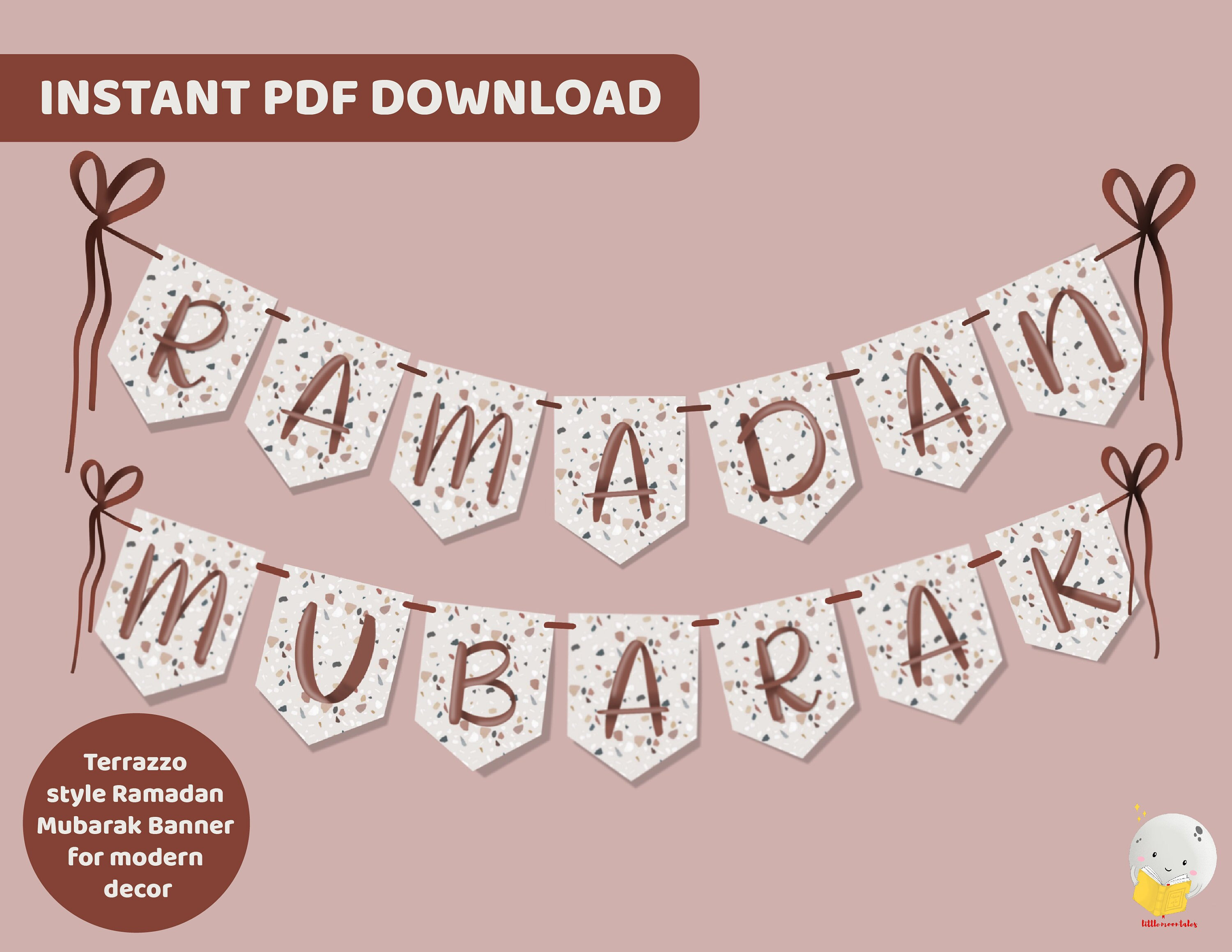 Koliphy Ramadan Mubarak Banner Decoraties, Super Lange Ramadan Decoratie Banner voor Moslim Gebeden voor Binnen en Buiten, Achtergrond Decoraties voor Ramadan Feest, 300 x 50cm (Paars
