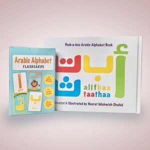 Alif Baa Taa Thaa Livre et carte mémoire | Alphabet arabe et cartes mémoire interactives, apprentissage Montessori