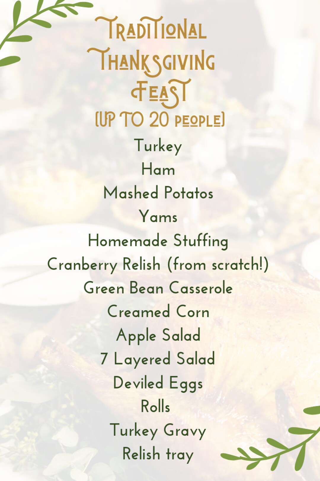 Step-by-step Guide for Hosting a Thanksgiving Feast - Etsy