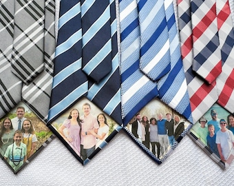 Personalized Picture Ties | Easter Gift for Men| Gift for Dad | Gift for Boss | Mens Tie| Graduation| Missionary Gift | Gift for Groom