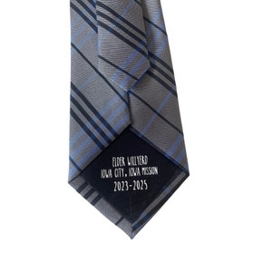 Personalized LDS Missionary Tie | Missionary Gift | Mens Tie | Gift for Elder | Personalized Gift |LDS Missionary | Christmas for Missionary
