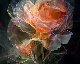 Fibonacci&#39;s Rose - Stunning and Delicate.. Perfect for any room or as a birthday, housewarming, wedding, or other special occasion gift.