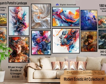 Printable Modern Eclectic Art Collection: Contemporary Art. Stunning Home Wall Decor. Instant Downloads. Home Decor. Housewarming Gifts.