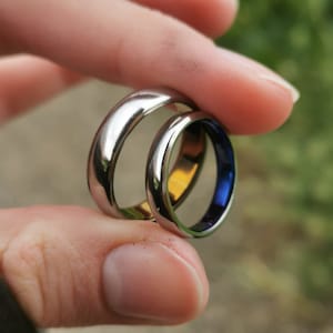 Titanium Ring Anodized - Colorul Minimalistic Band | Lightweight & Hypoallergenic Jewelry