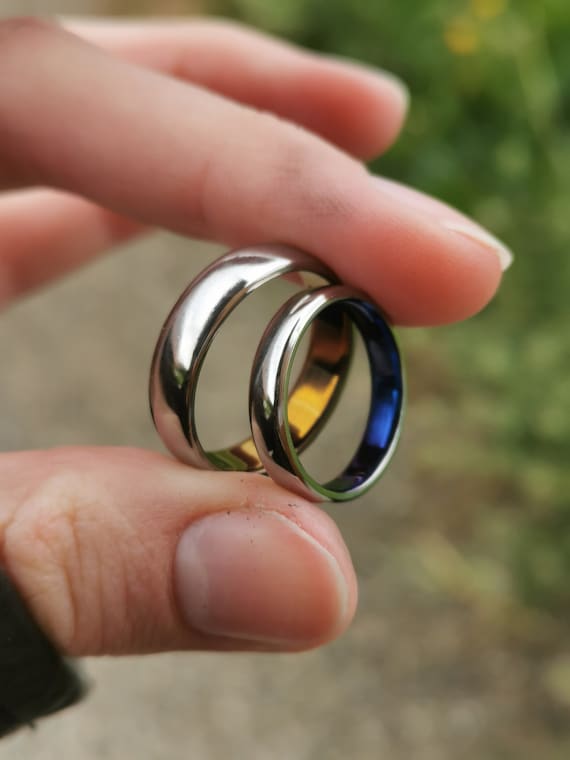 Anodised titanium sale ring