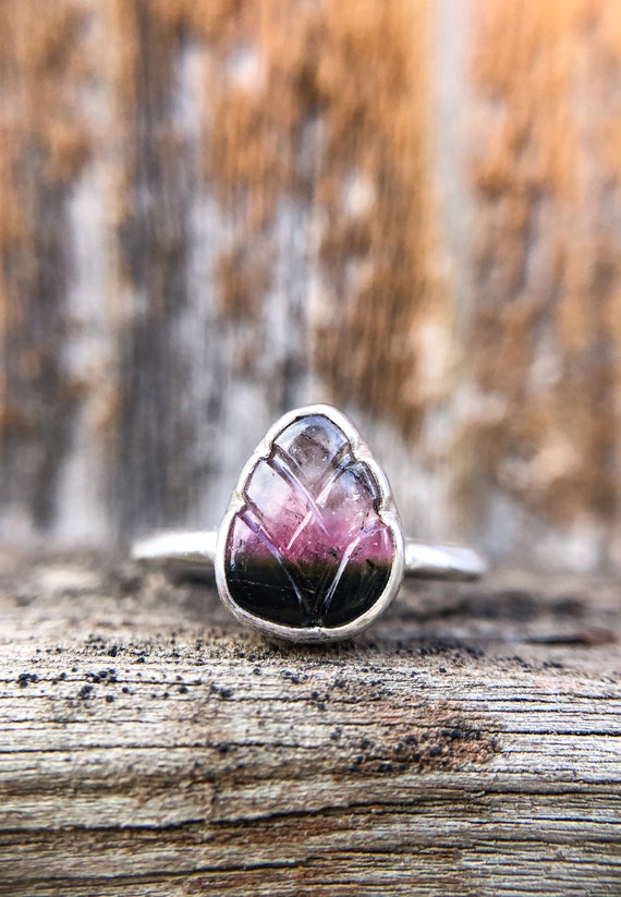 Carved Tourmaline Ring, Custom