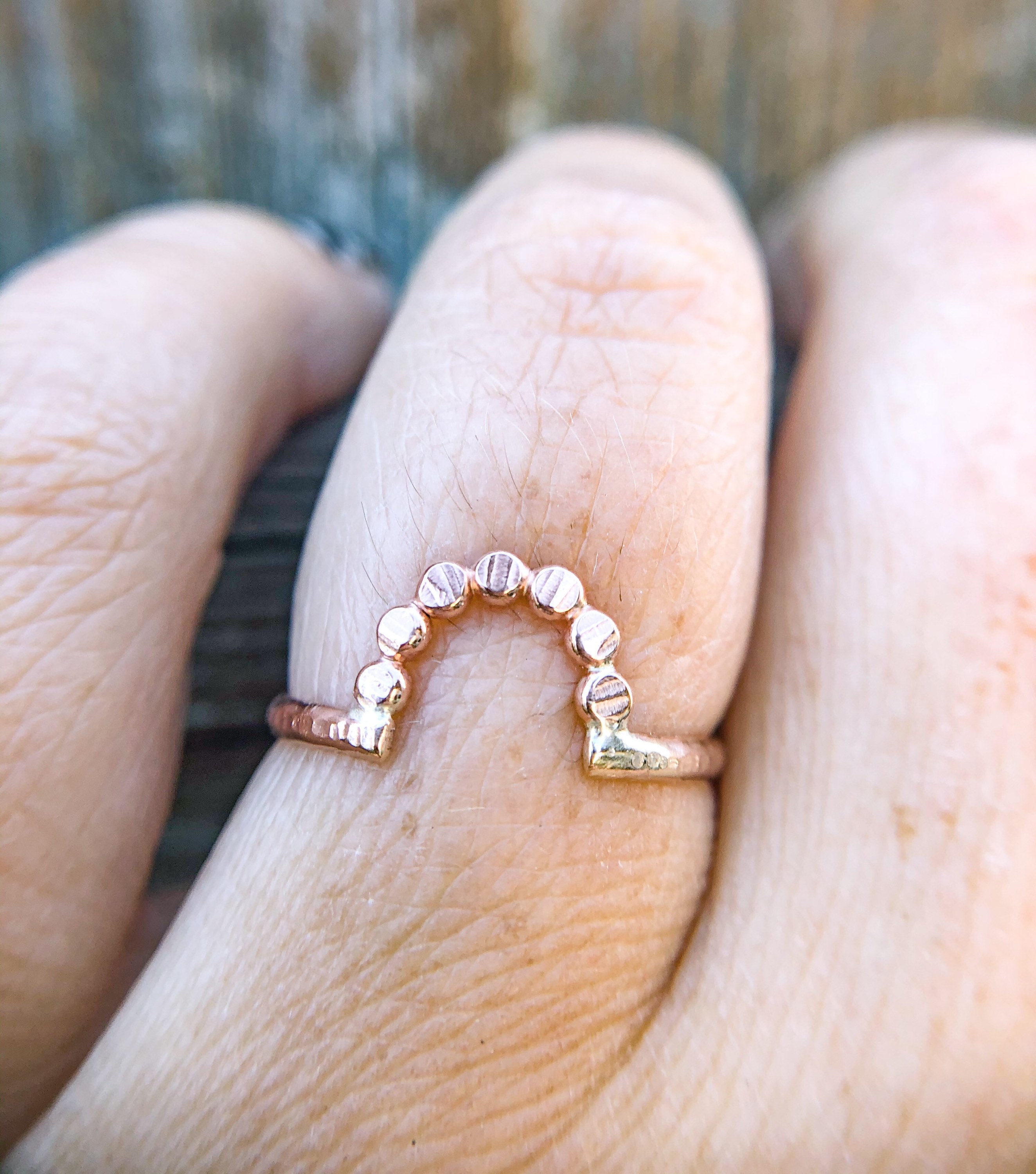 Half circle wedding band deals