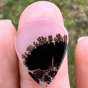 Large Dendritic Agate Ring or Pendant, Custom, Scenic Agate Stone Available, Silver, Gold, Rose Gold, Copper Ring