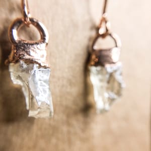 Raw Oregon Sunstone Dangle Earrings, Fish Hook Earrings, Raw Stone Earrings, Jewelry Gifts, Gold, Rose Gold, Silver, Copper Jewelry