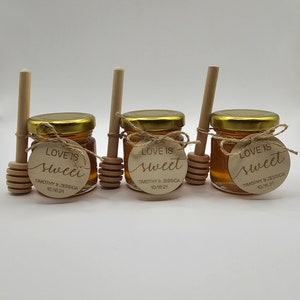 Honey Jar Wedding Favor, Mini Honey Jar, Honey Jar Party Favor, Honey Jar Favors For Guests