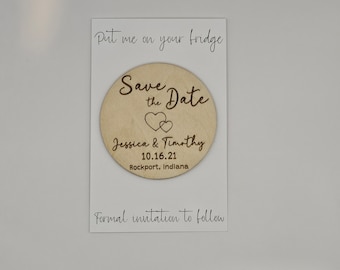 Wooden Save the Date