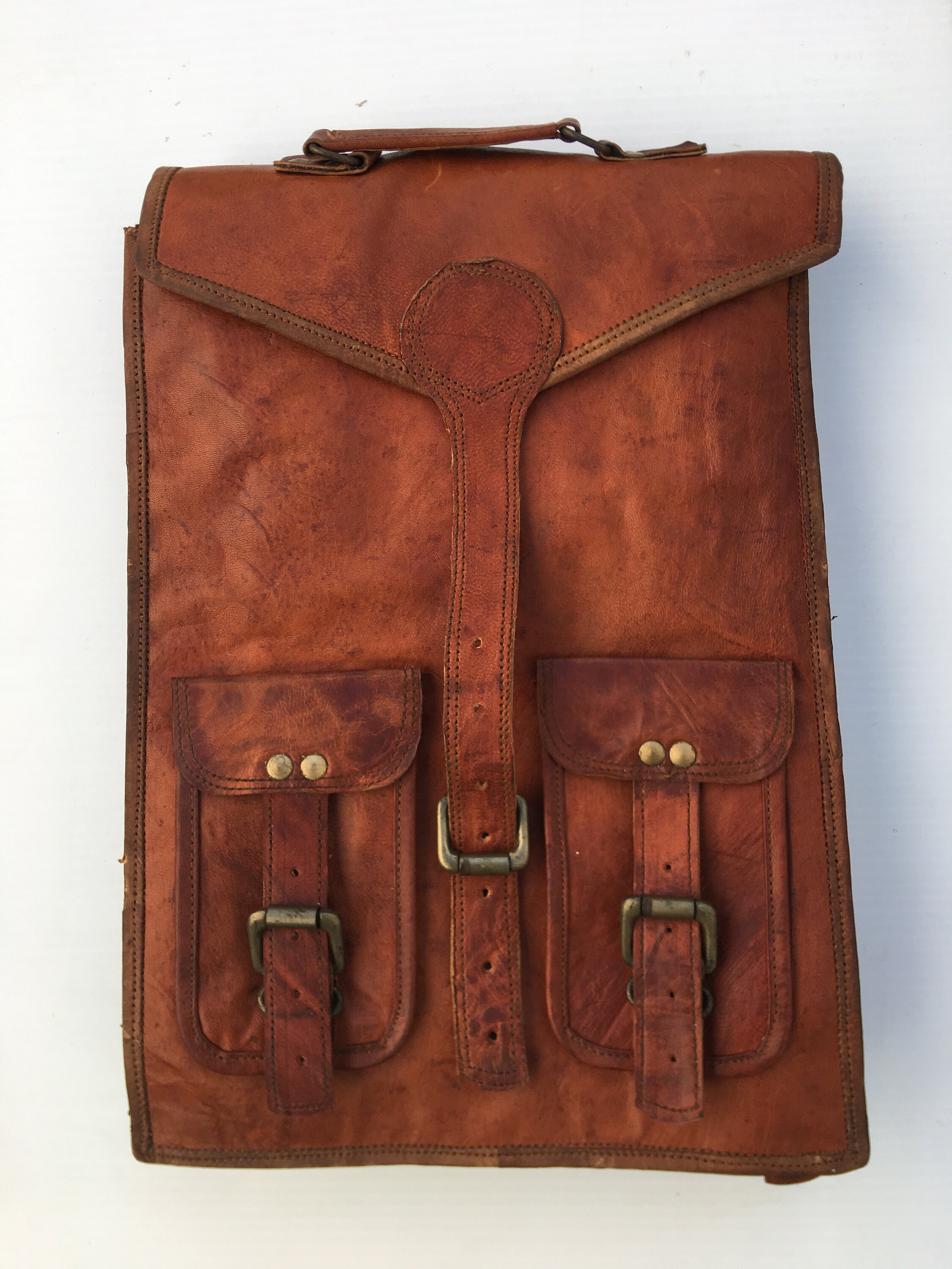 New Mens Vintage Genuine Leather Laptop Backpack Rucksack Messenger Bag Satchel New Mens Vintage Genuine Leather Laptop Backpack Rucksack Messenger Bag Satchel