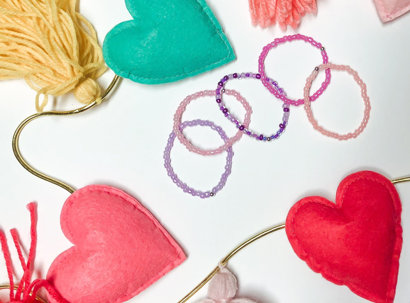 Valentine's Solid Seed Bead Stretch Bracelet Pack – Seedy Beady Bracelets &  Things