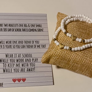 First Day of School Mommy and Me Stretch Bracelets